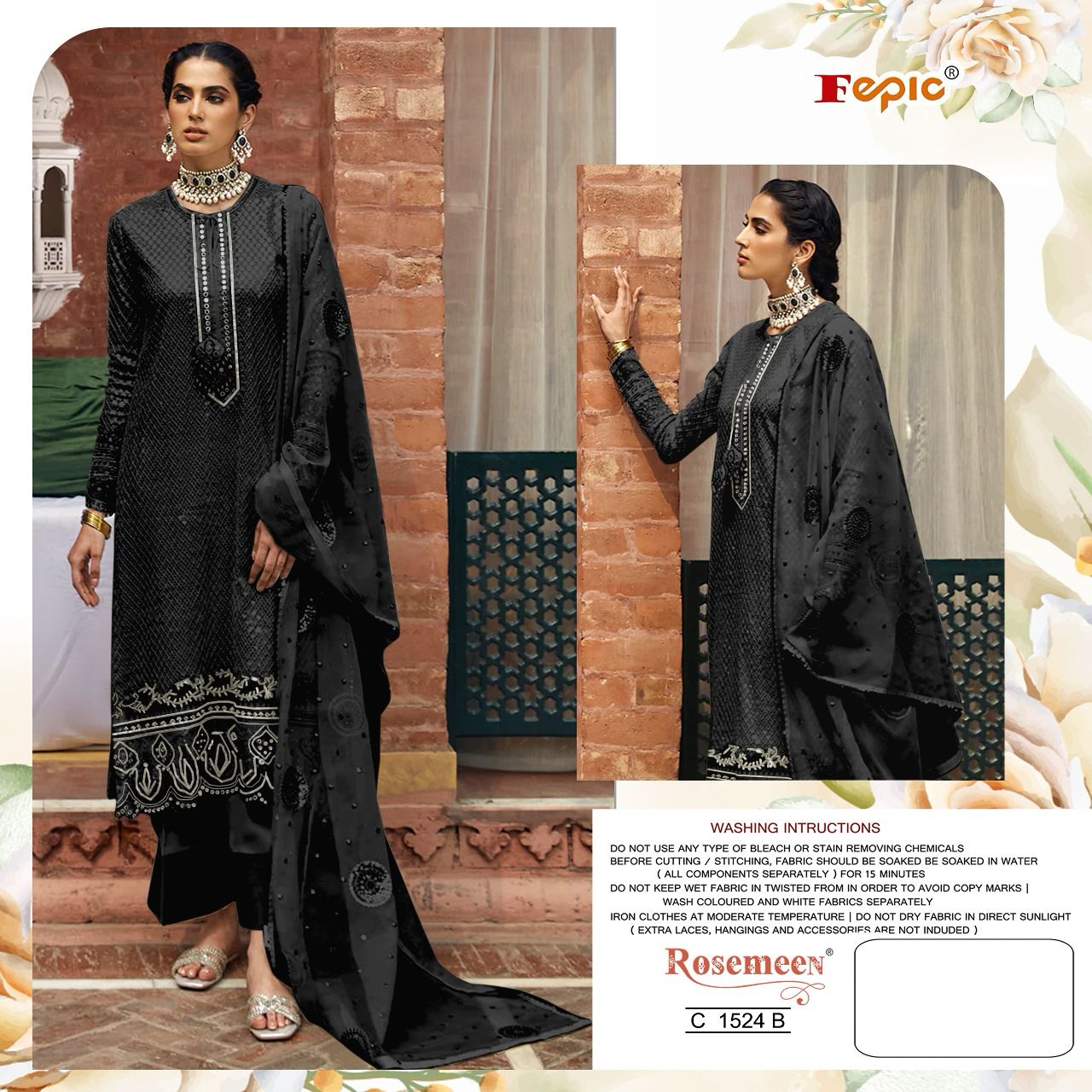 FEPIC C 1524 B ROSEMEEN PAKISTANI SUITS IN INDIA