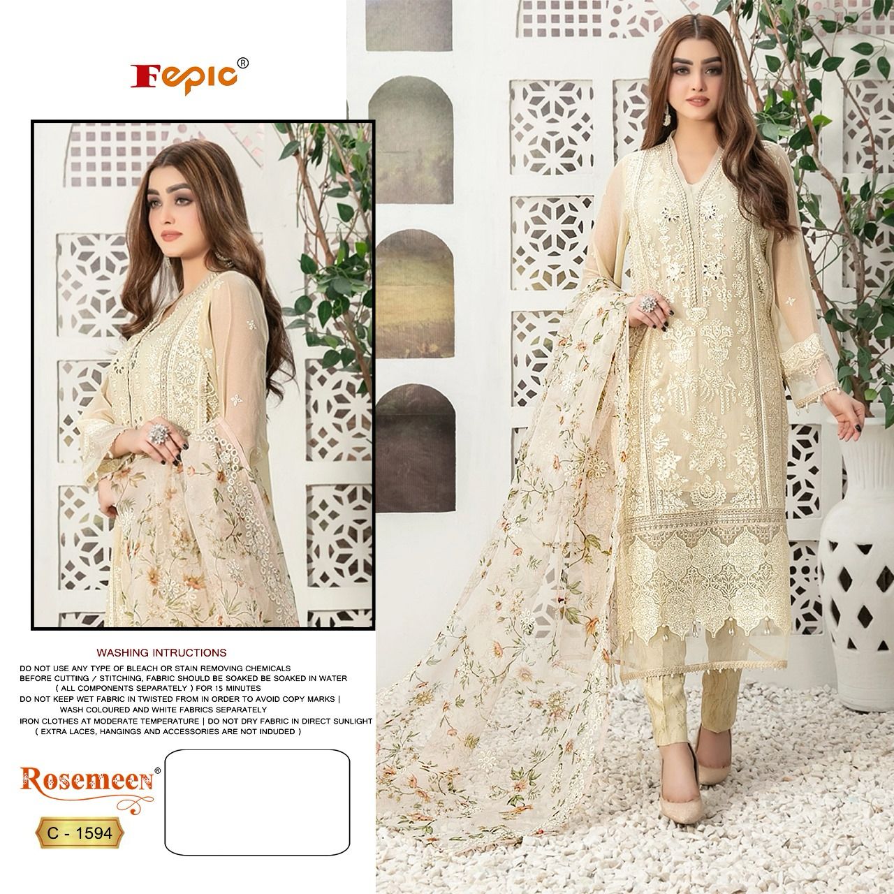 FEPIC C 1594 ROSEMEEN PAKISTANI SUITS IN INDIA