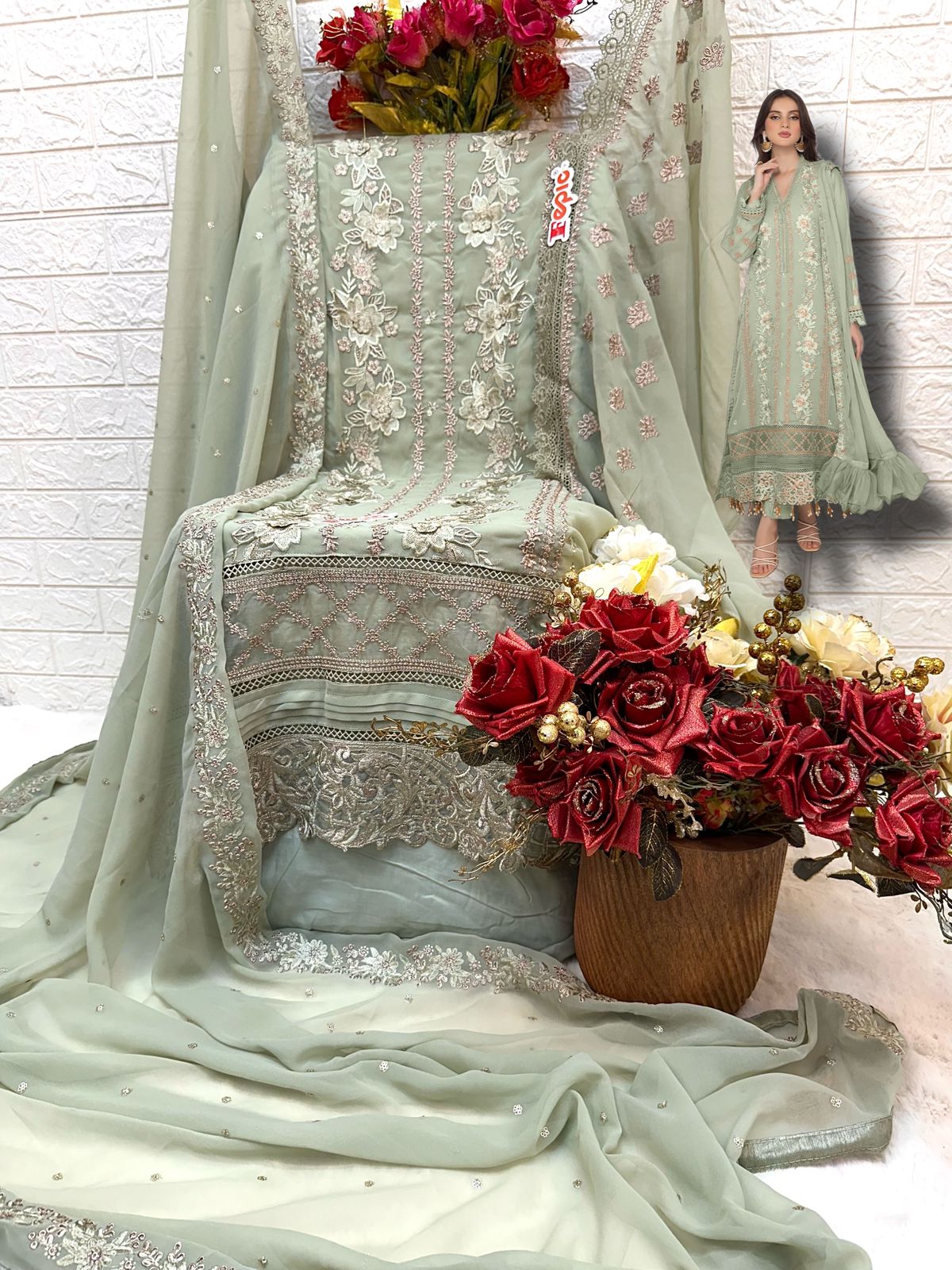 FEPIC C 1609 D ROSEMEEN PAKISTANI SUITS IN INDIA