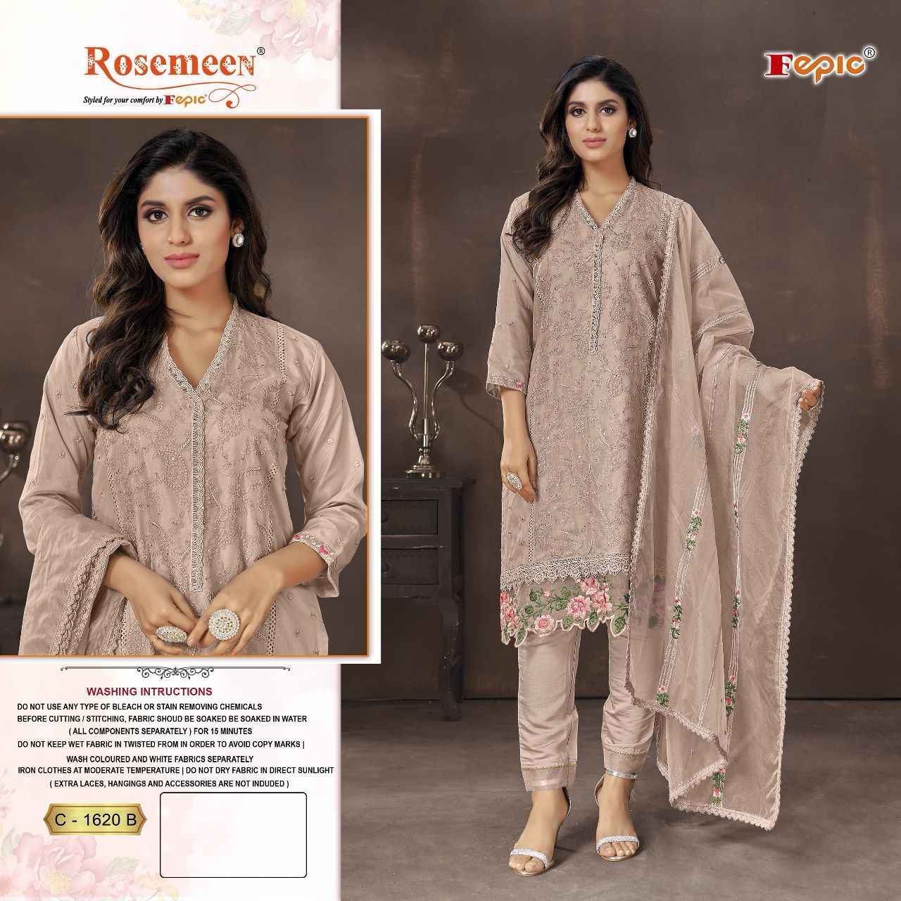 FEPIC C 1620 B ROSEMEEN SALWAR SUITS WHOLESALE