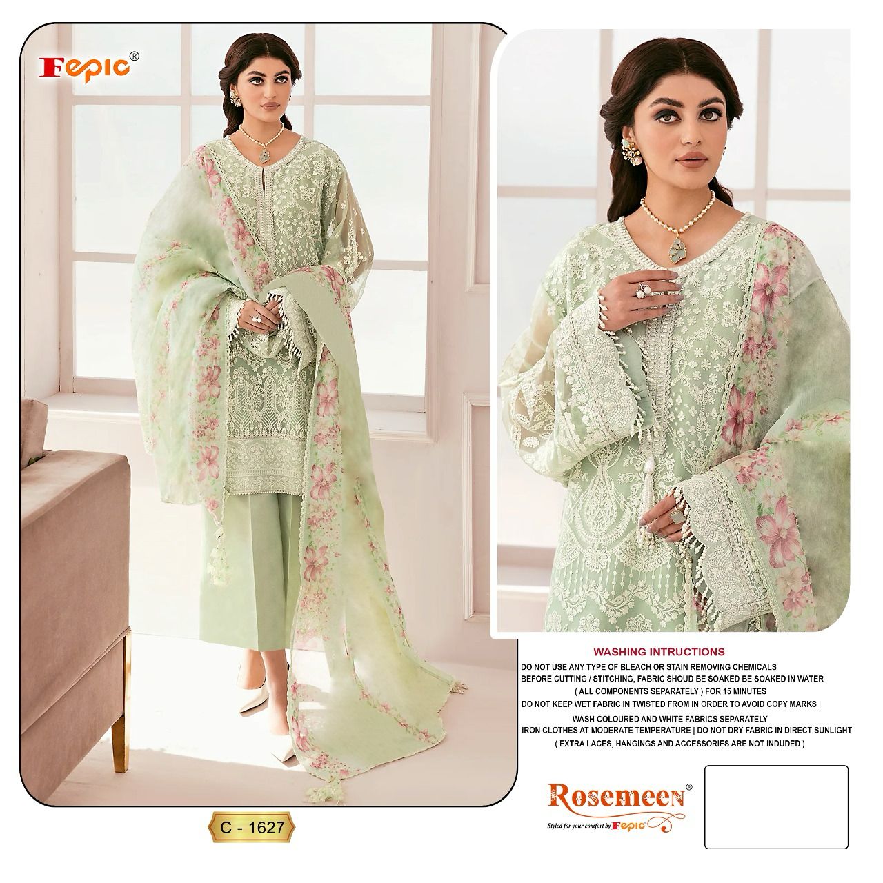 FEPIC C 1627 ROSEMEEN PAKISTANI SUITS IN INDIA