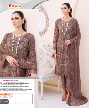 FEPIC C 1636 ROSEMEEN PAKISTANI SUITS WHOLESALE