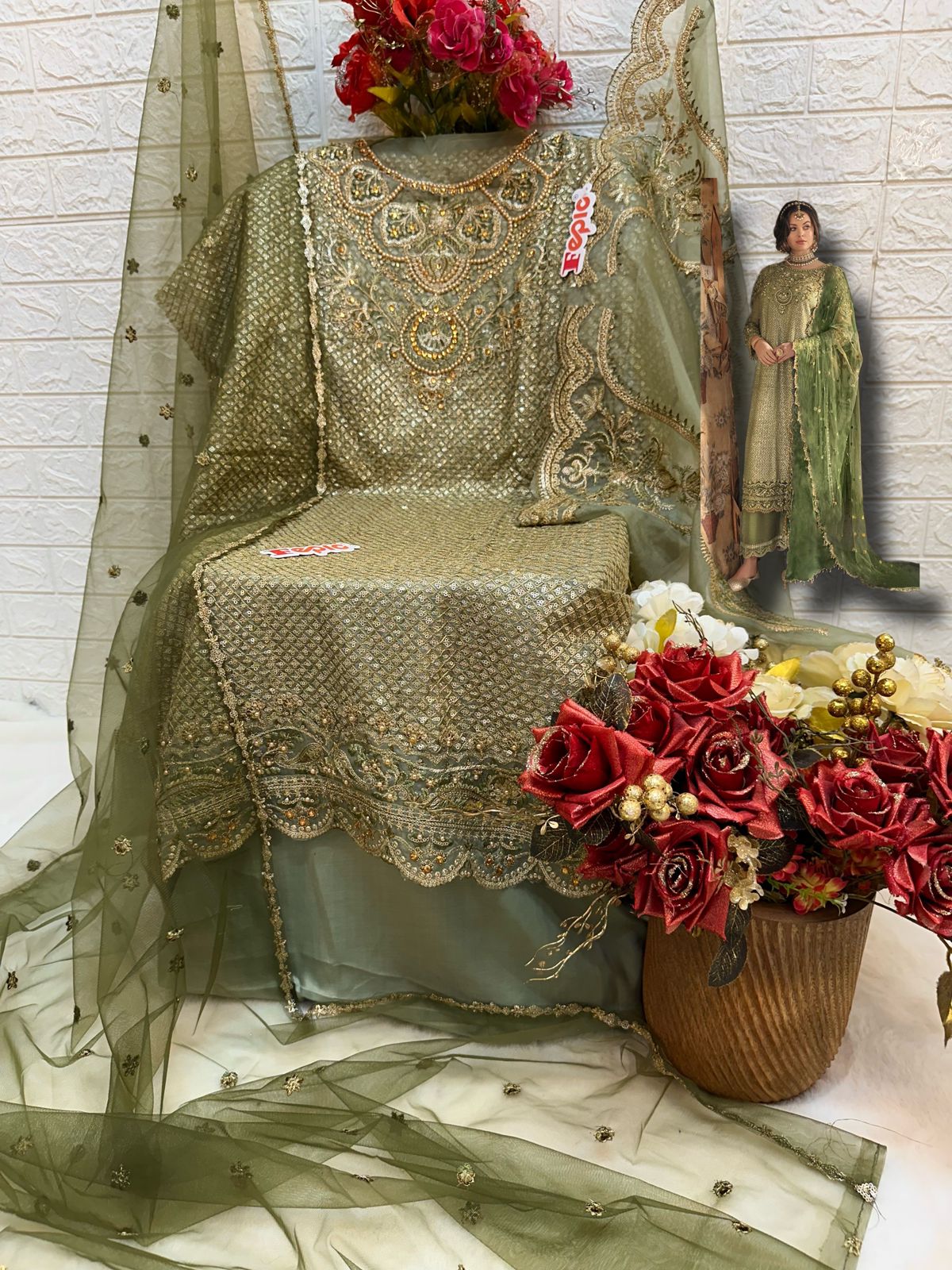 FEPIC C 1646 ROSEMEEN PAKISTANI SUITS IN INDIA