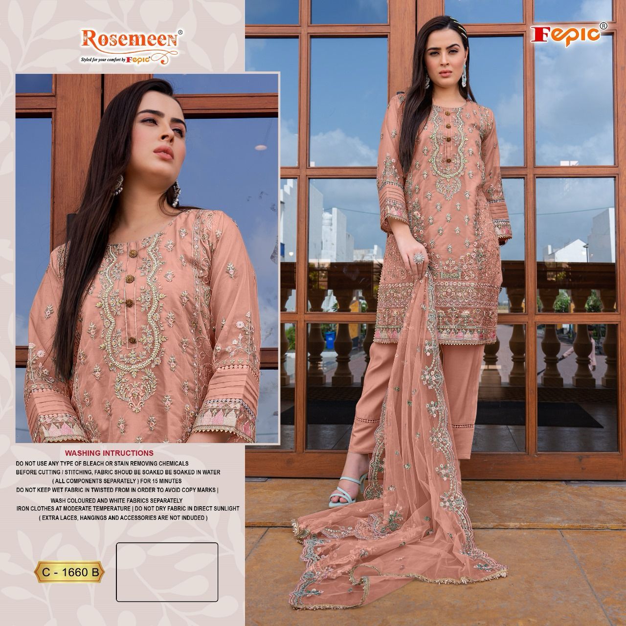 FEPIC C 1660 B ROSEMEEN PAKISTANI SALWAR SUITS