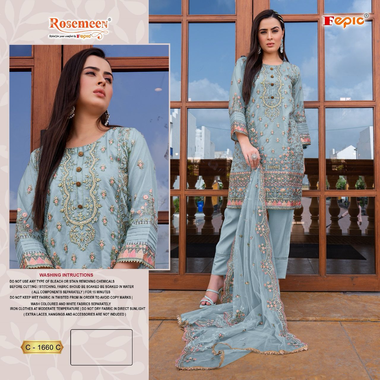 FEPIC C 1660 C ROSEMEEN PAKISTANI SALWAR SUITS