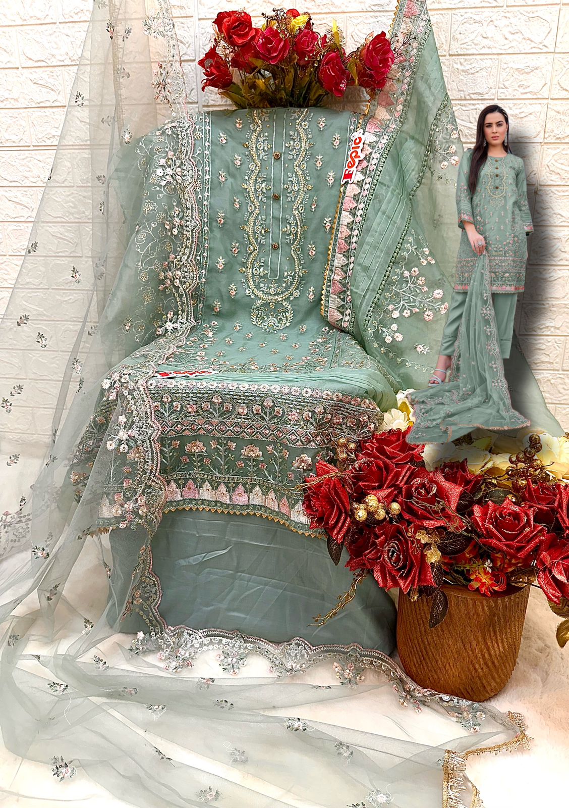 FEPIC C 1660 ROSEMEEN PAKISTANI SALWAR SUITS