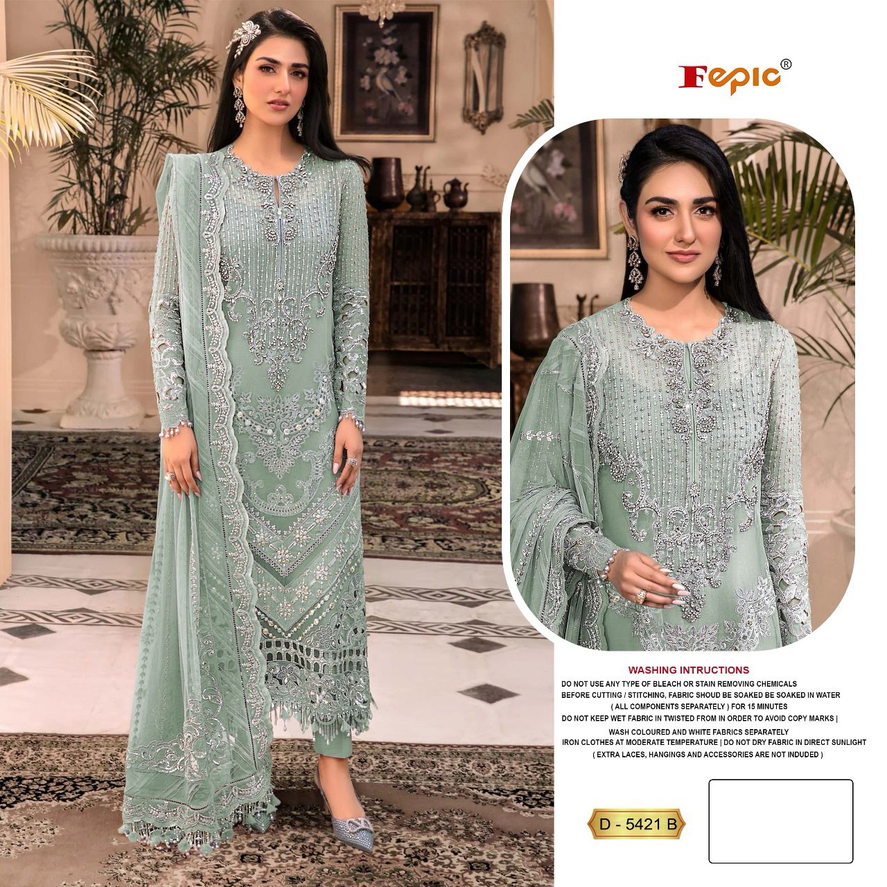 FEPIC D 5421 B ROSEMEEN PAKISTANI SUITS IN INDIA