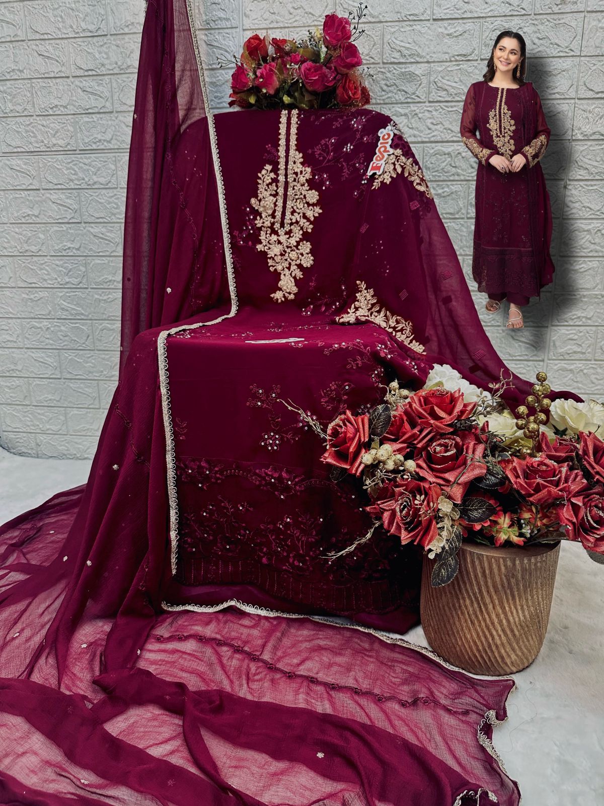 FEPIC D 5423 ROSEMEEN SERIES PAKISTANI SUITS