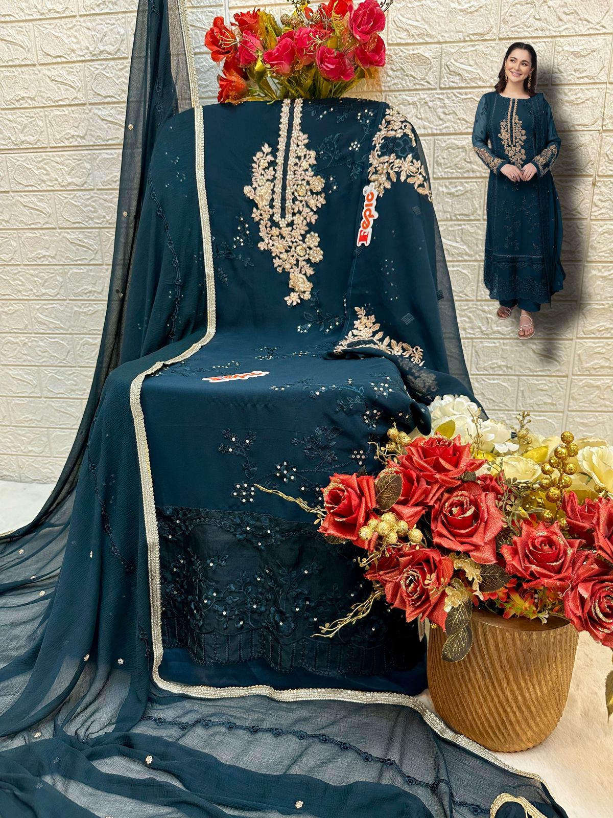 FEPIC D 5423 ROSEMEEN SERIES PAKISTANI SUITS