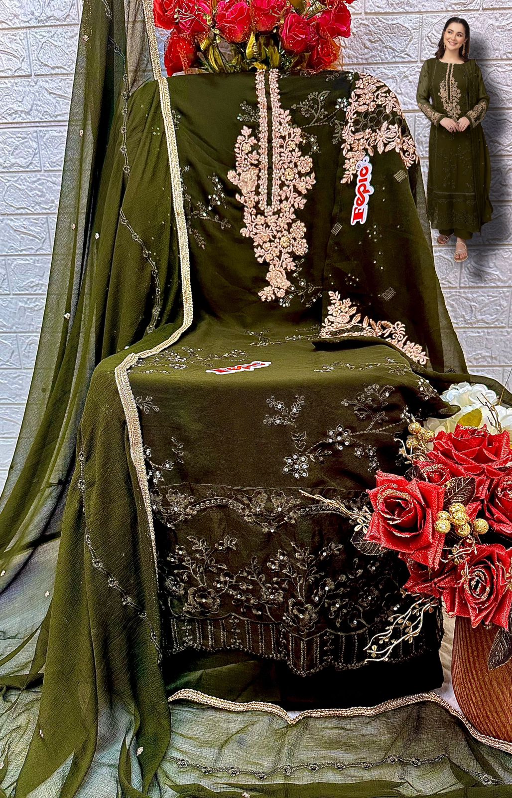 FEPIC D 5423 ROSEMEEN SERIES PAKISTANI SUITS