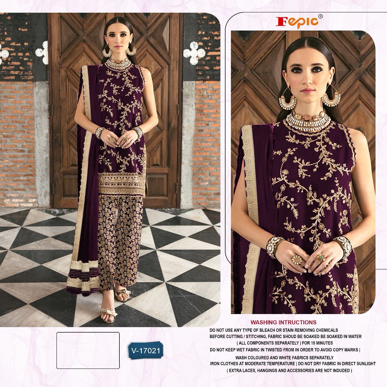 FEPIC V 17021 ROSEMEEN VELVET SALWAR SUITS