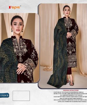 FEPIC V 17024 B ROSEMEEN VELVET SALWAR SUITS