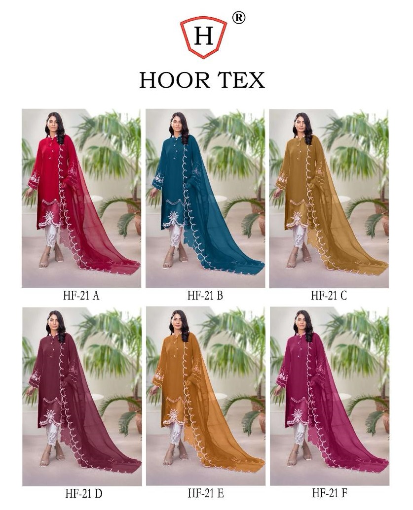 HOOR TEX HF 21 A TO F READYMADE SALWAR SUITS