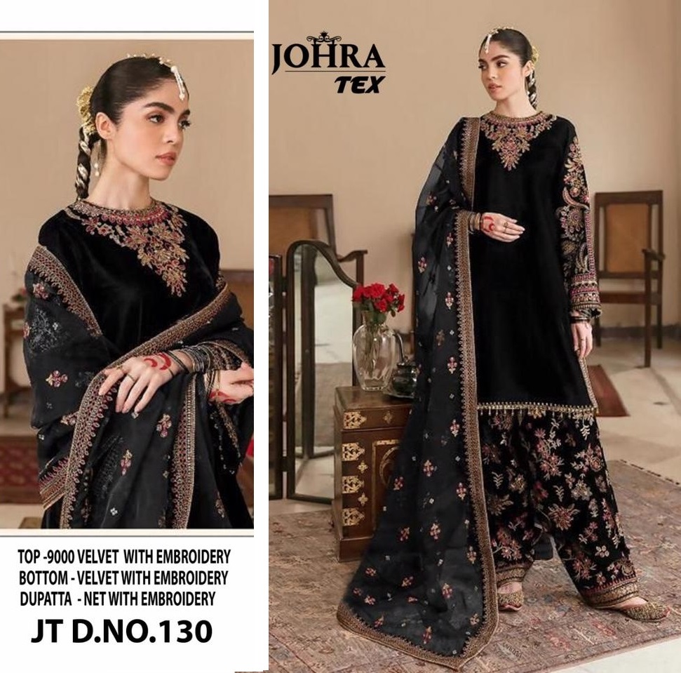 JOHRA TEX JT 130 VELVET SALWAR SUITS WHOLESALE