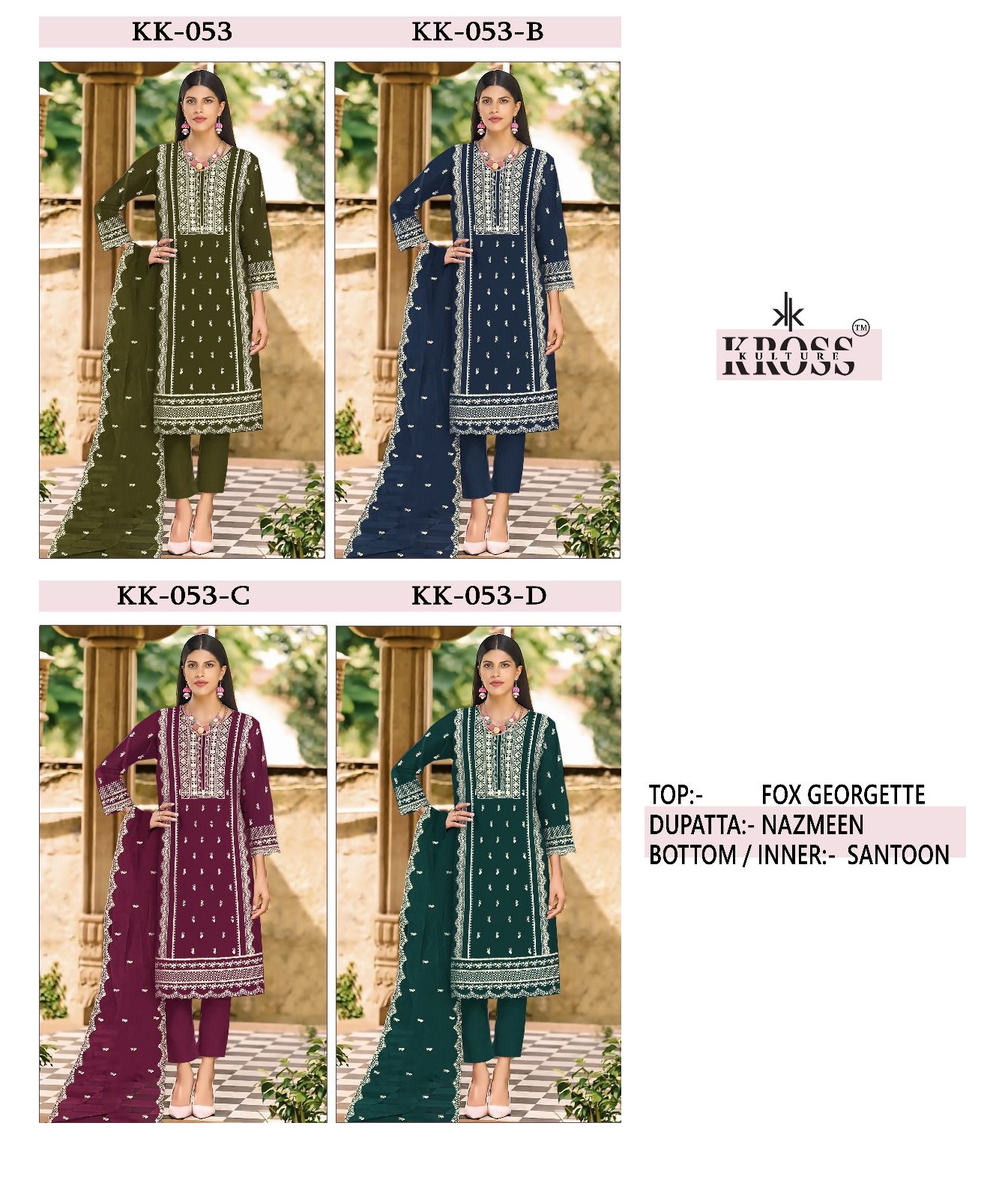 KROSS KULTURE KK 053 SERIES SALWAR SUITS WHOLESALE