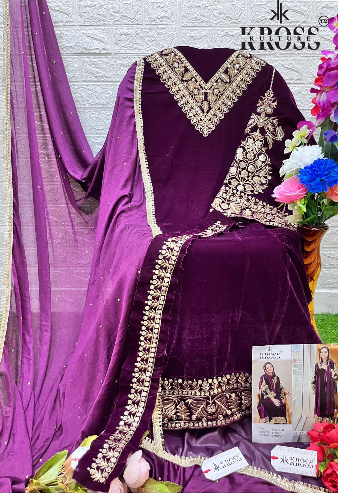 KROSS KULTURE KK 056 SERIES VELVET SALWAR SUITS