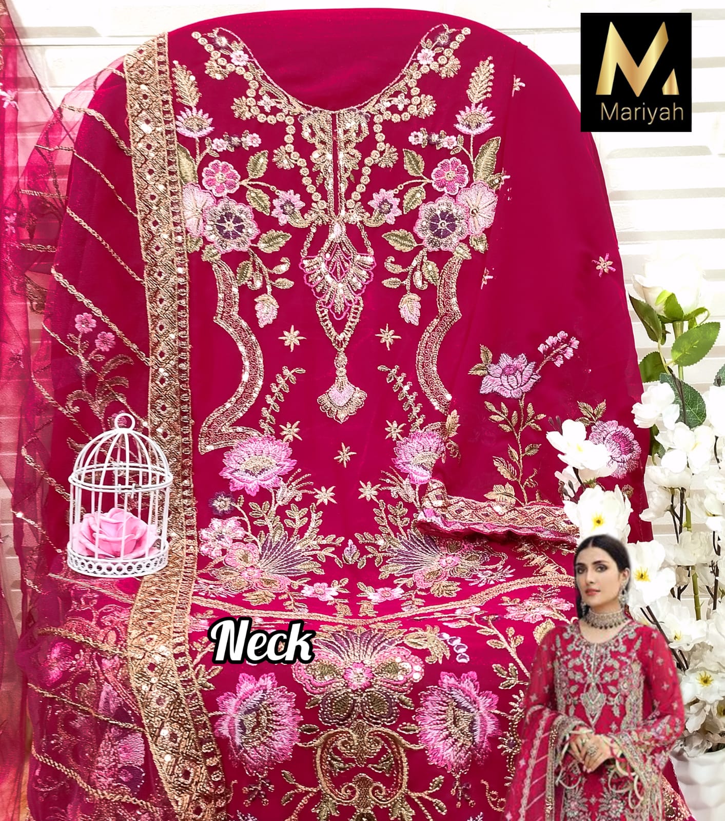 MARIYAH DESIGNER M 185 B PAKISTANI SUITS