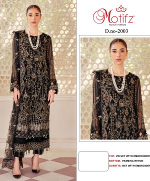 MOTIFZ 2003 VELVET PAKISTANI SUITS WHOLESALE