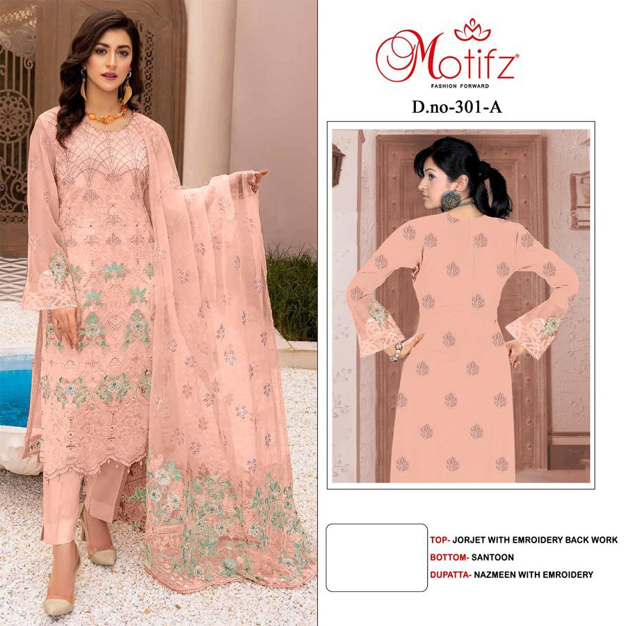 MOTIFZ 301 A TO D PAKISTANI SUITS WHOLESALE