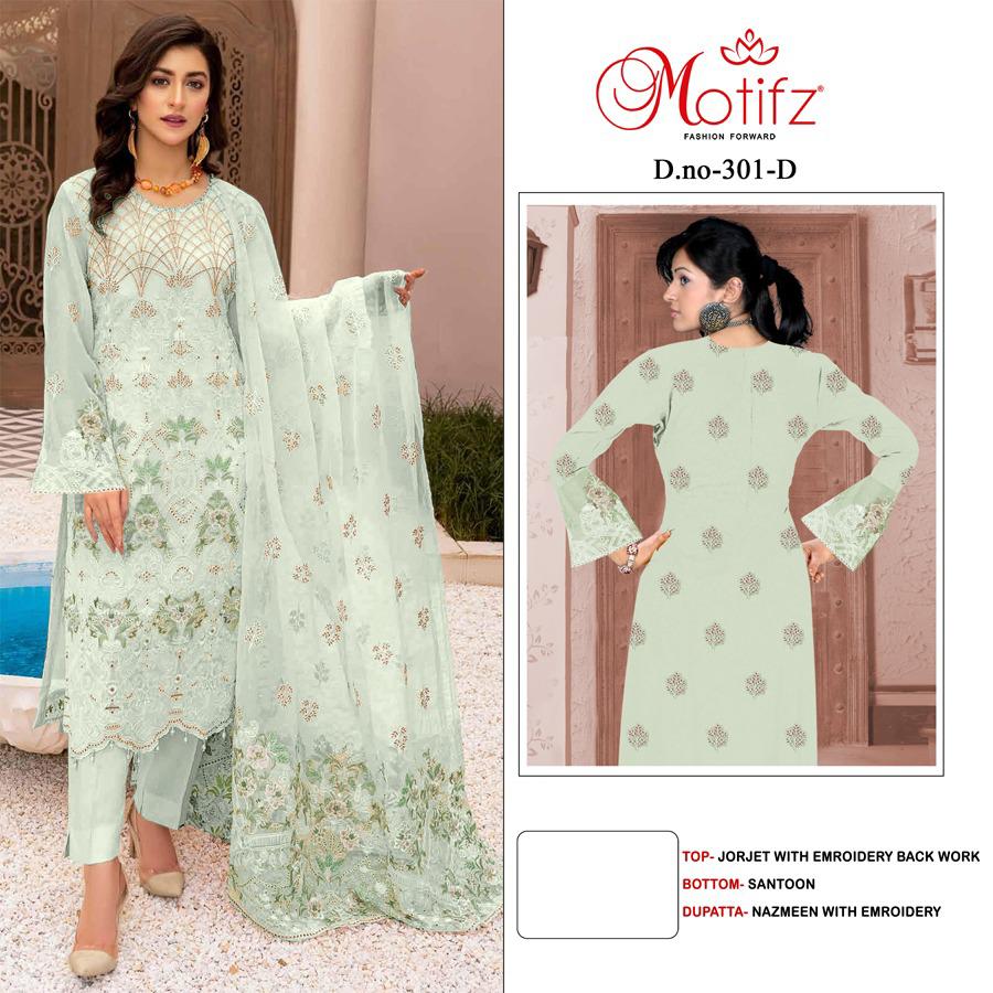 MOTIFZ 301 A TO D PAKISTANI SUITS WHOLESALE