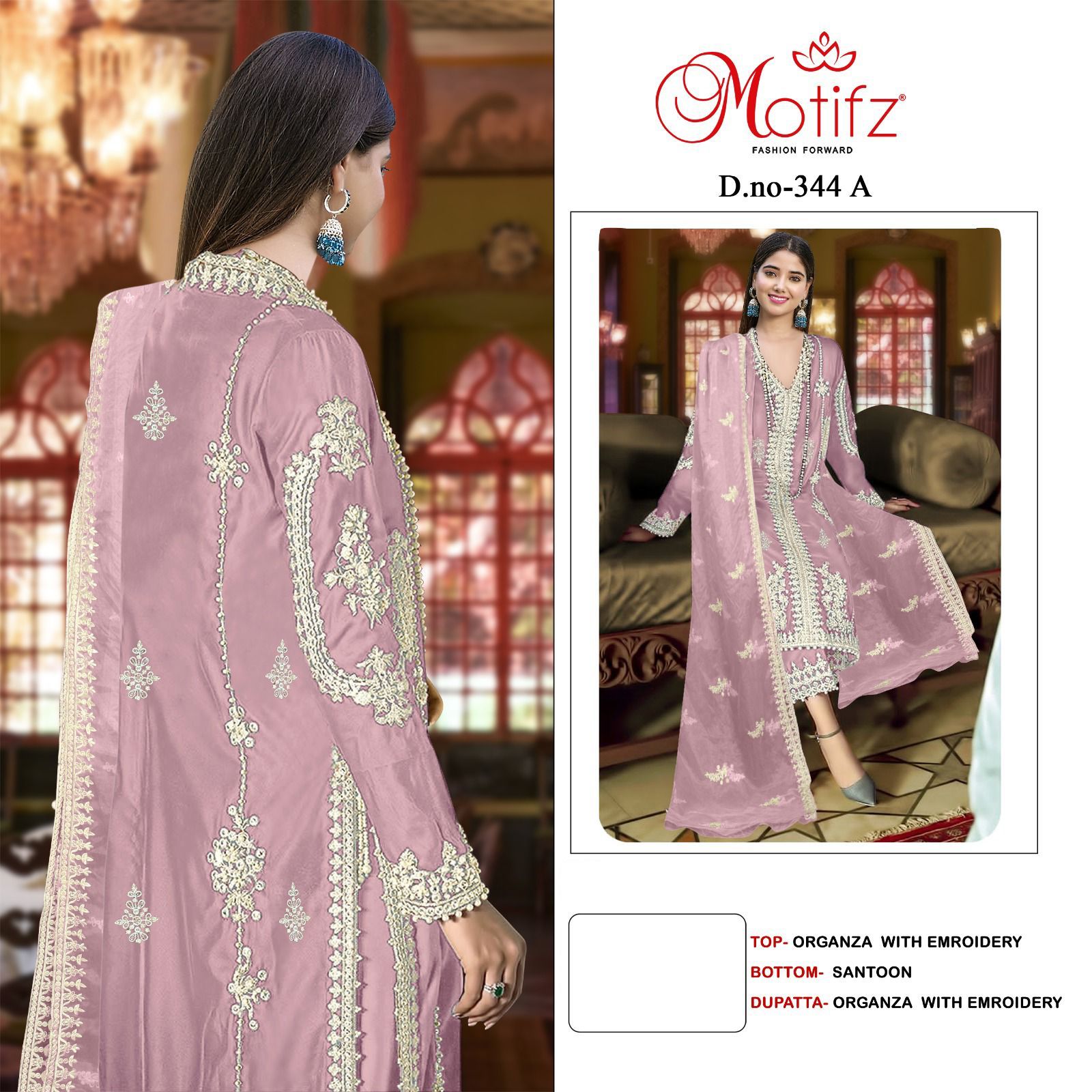 MOTIFZ 344 A TO D PAKISTANI SUITS WHOLESALE