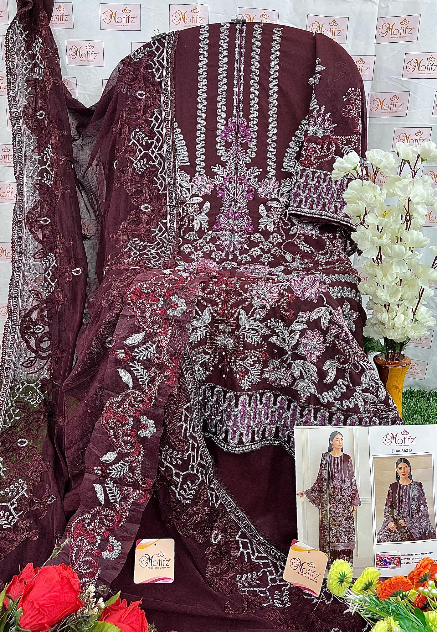 MOTIFZ 362 A TO D PAKISTANI SUITS MANUFACTURER