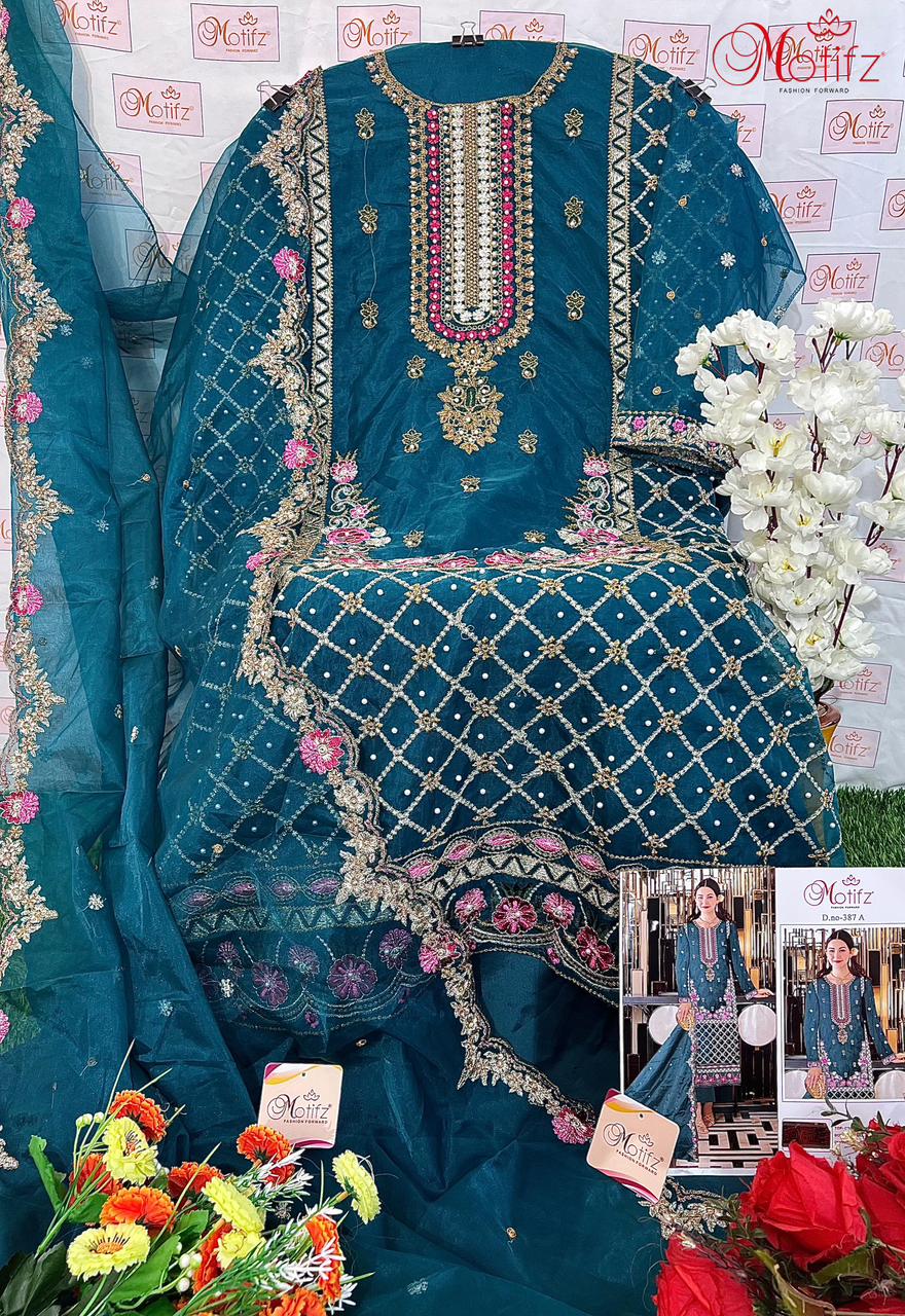 MOTIFZ 387 A PAKISTANI SUITS IN INDIA