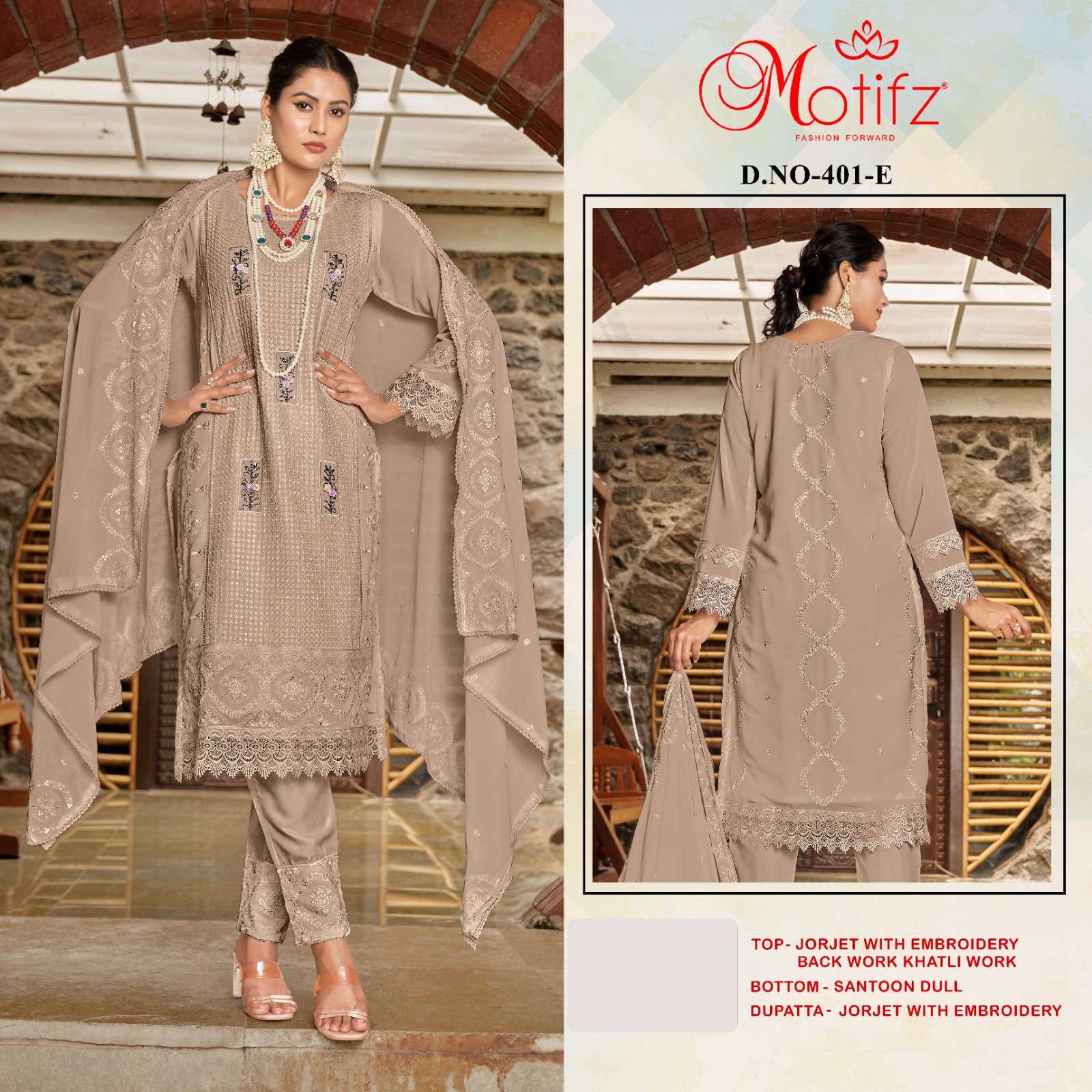 MOTIFZ 401 E TO H PAKISTANI SUITS IN INDIA