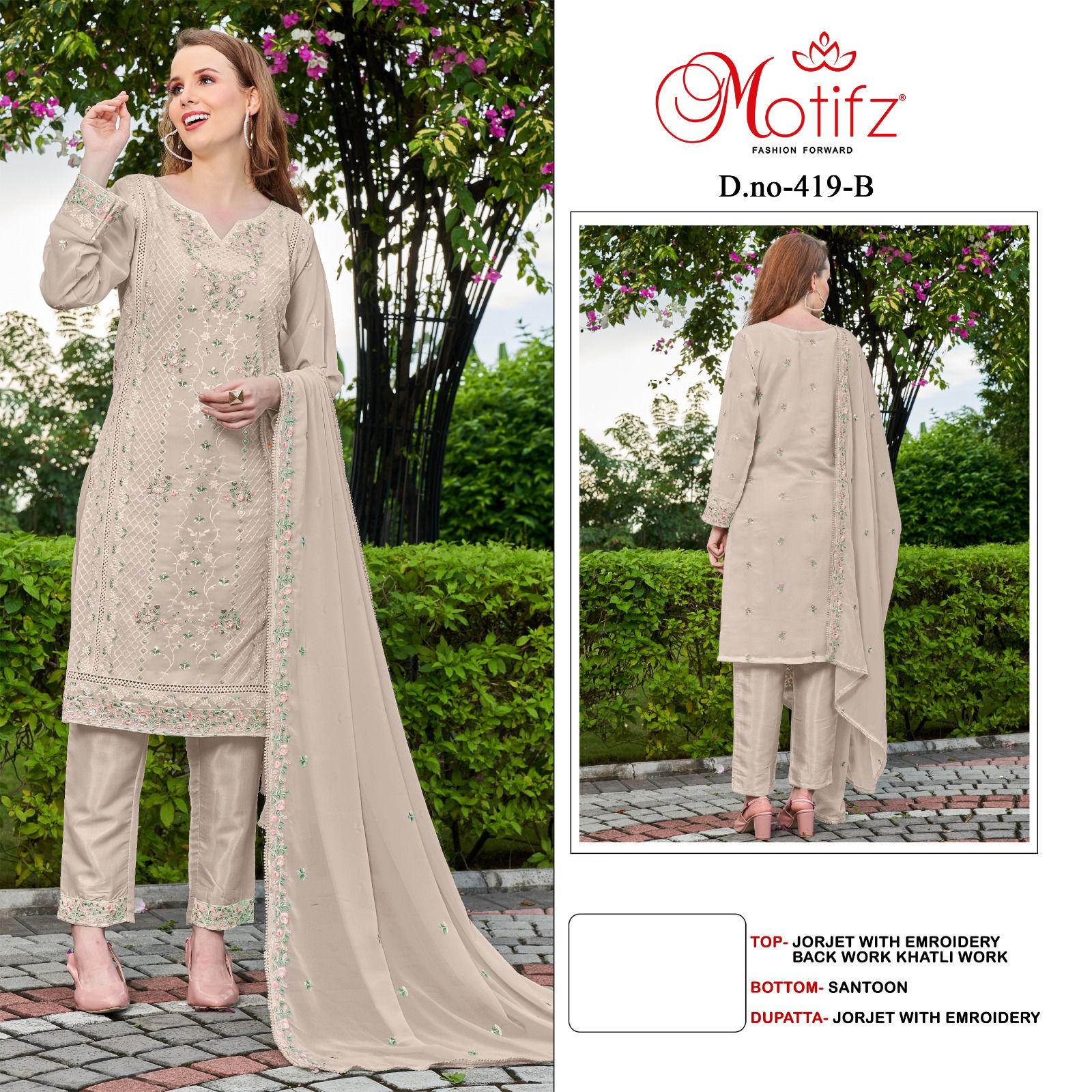 MOTIFZ 419 A TO D SALWAR SUITS WHOLESALE