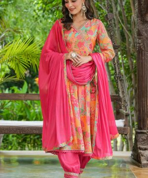 MURTI TRENDS PINK AFGHANI ANGRAKHA STYLE COLLECTION