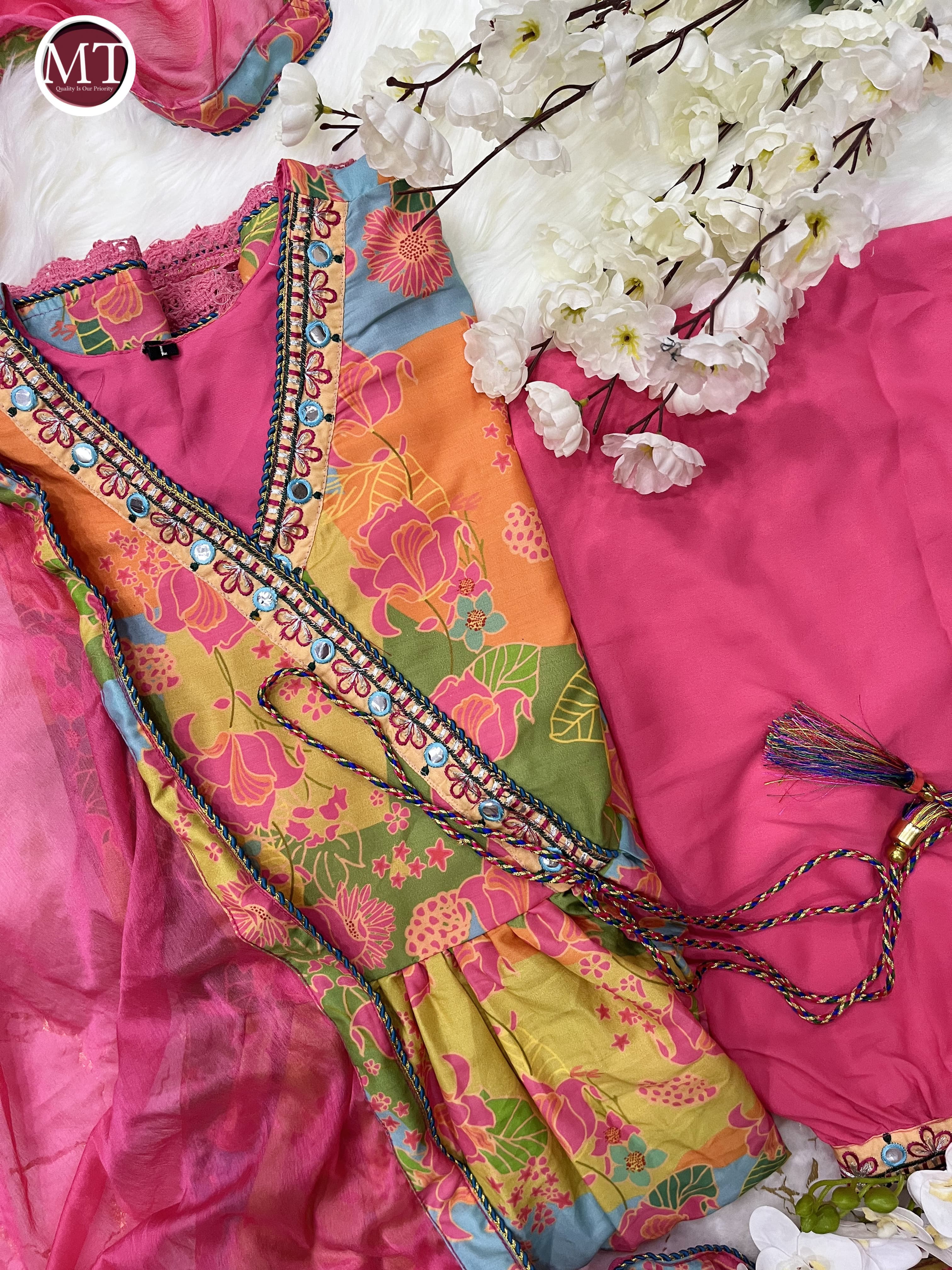 MURTI TRENDS PINK AFGHANI ANGRAKHA STYLE COLLECTION