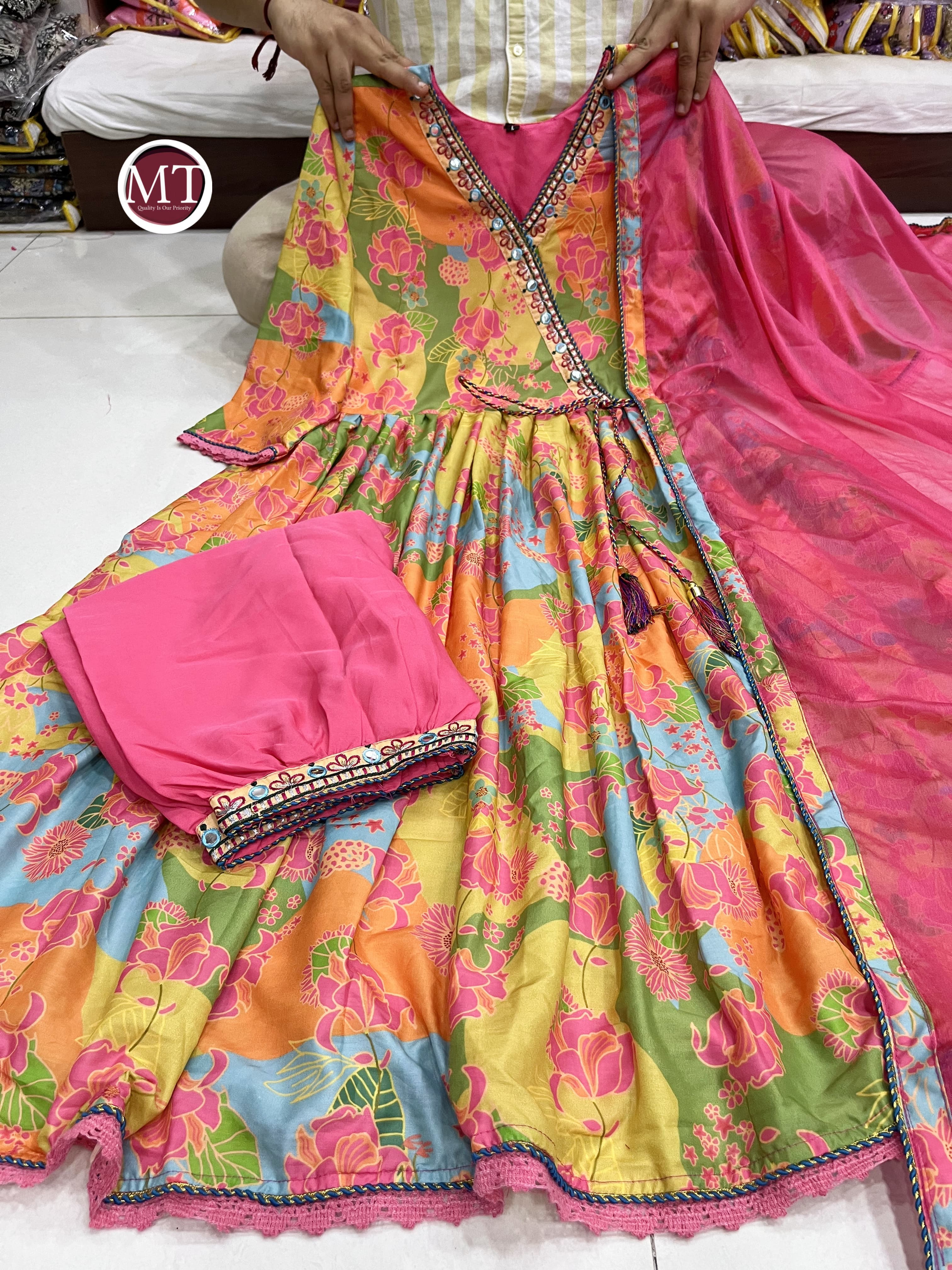 MURTI TRENDS PINK AFGHANI ANGRAKHA STYLE COLLECTION