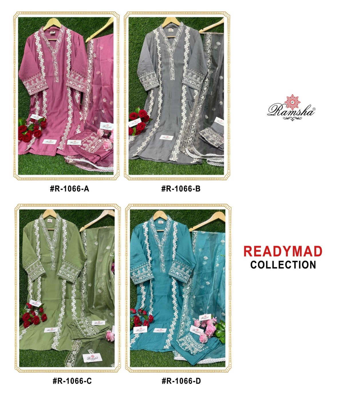 RAMSHA FASHION R 1066 A TO D READYMADE SUITS