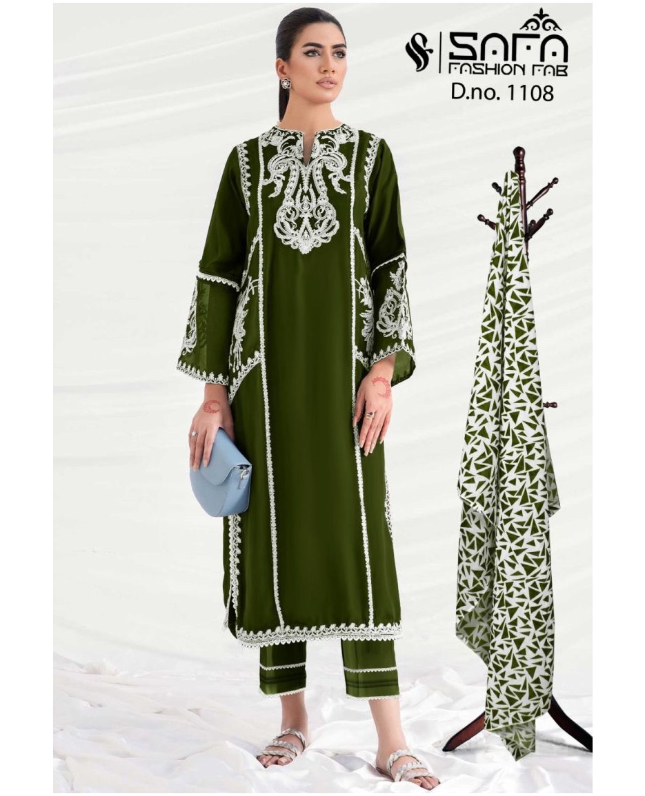 SAFA FASHION 1108 GREEN READYMADE WHOLESALE