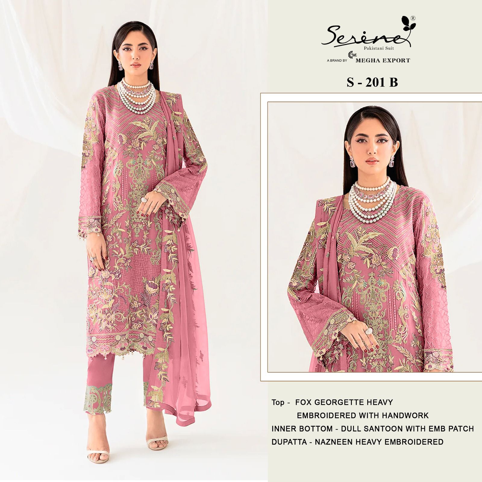 SERINE S 201 A TO D PAKISTANI SUITS IN INDIA