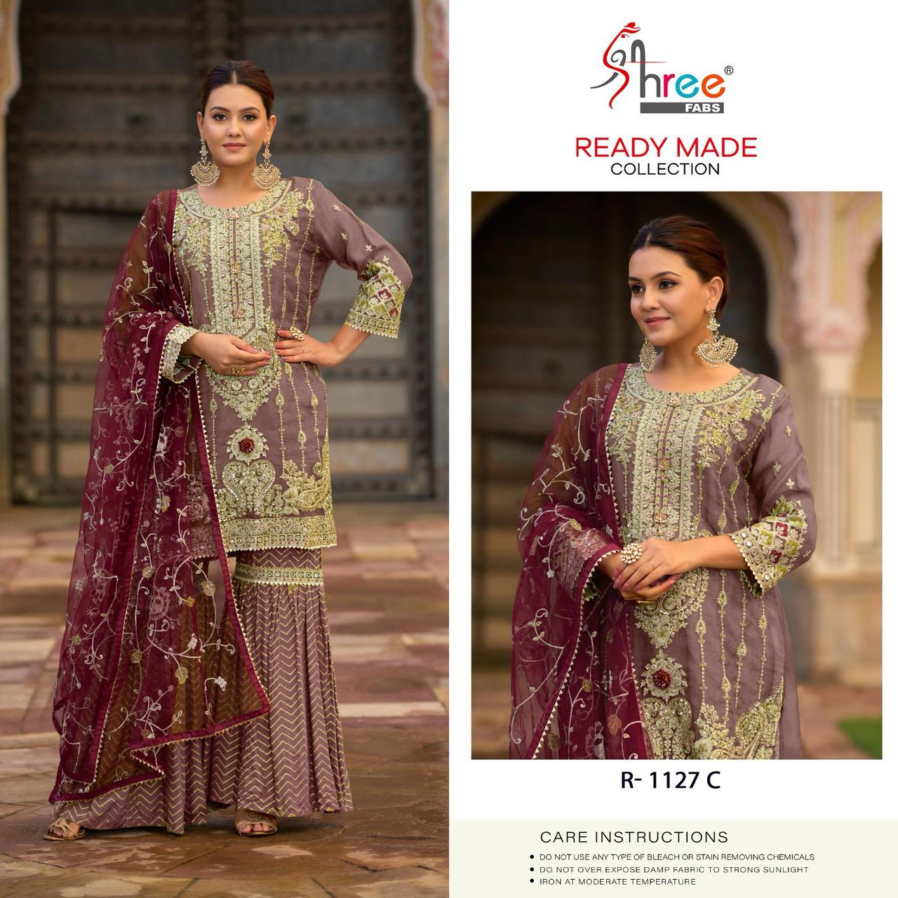 SHREE FABS R 1127 C READYMADE PAKISTANI SUITS