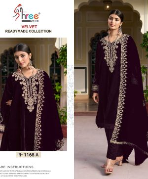 SHREE FABS R 1168 A VELVET PAKISTANI SUITS IN INDIA