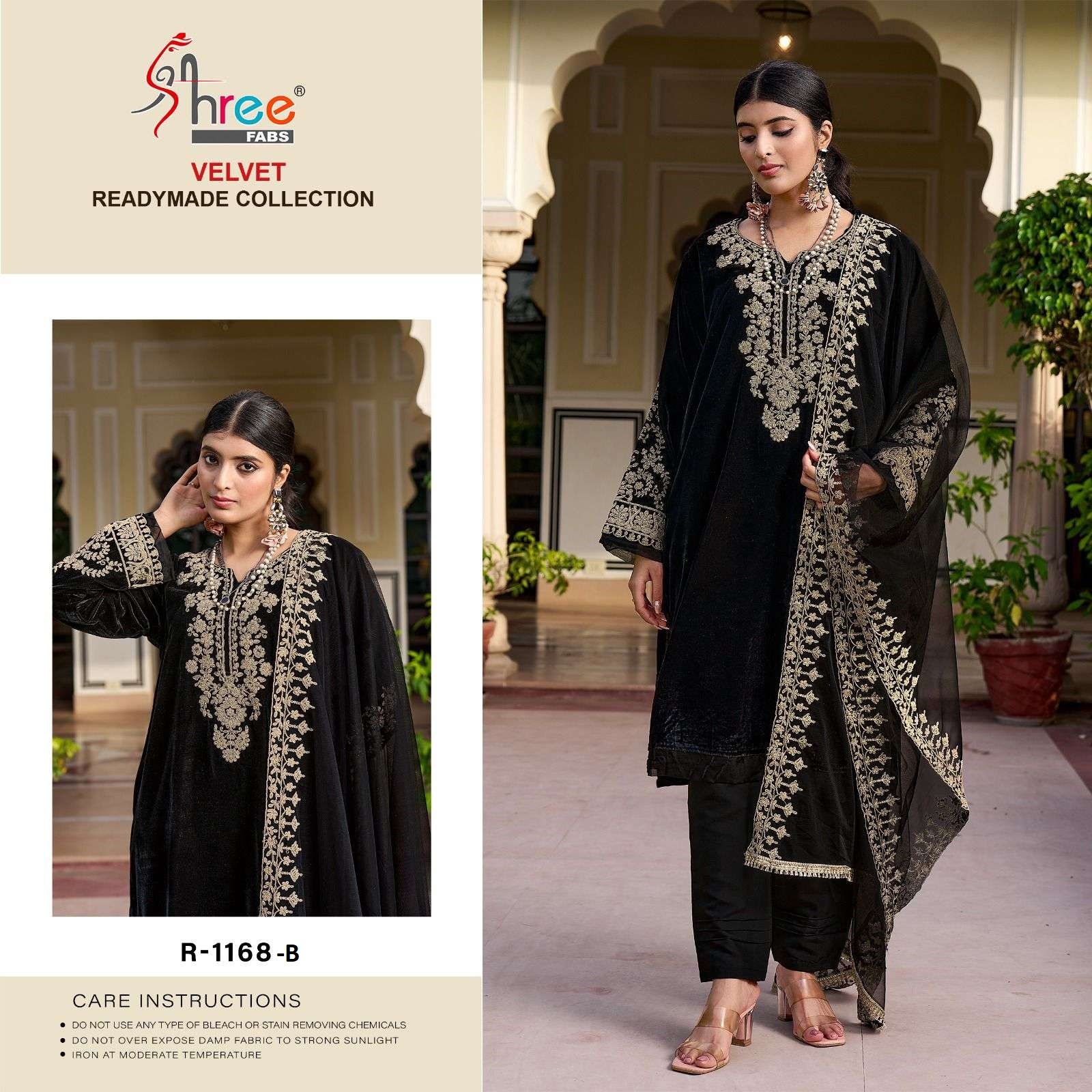 SHREE FABS R 1168 B VELVET PAKISTANI SUITS IN INDIA