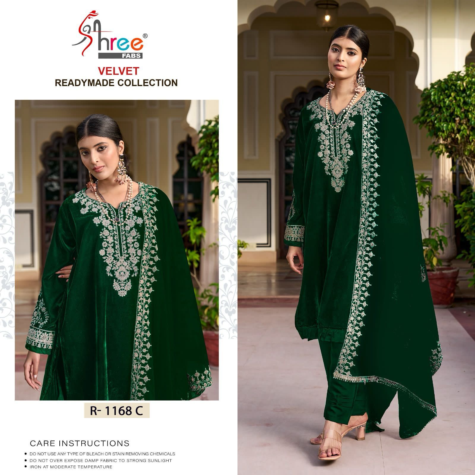 SHREE FABS R 1168 C VELVET PAKISTANI SUITS IN INDIA