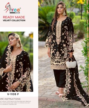 SHREE FABS V 1135 F READYMADE VELVET SALWAR SUITS