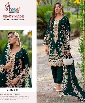 SHREE FABS V 1135 H READYMADE VELVET SALWAR SUITS