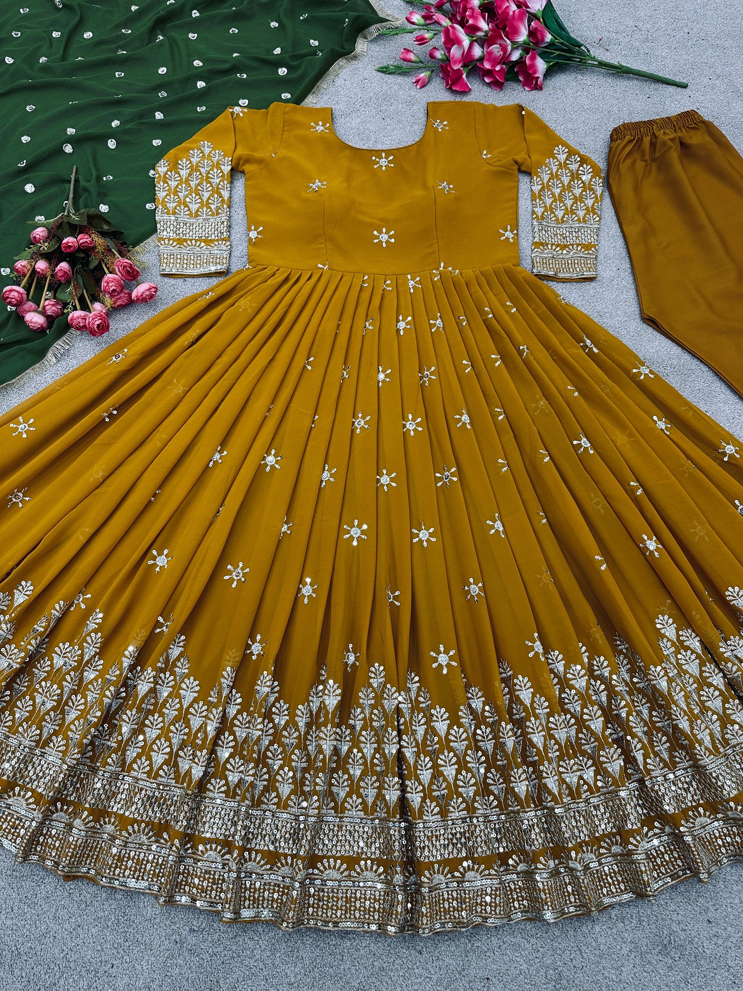 SHREE HARI NSR 765 A DESIGNER GOWN MANUFACTURER