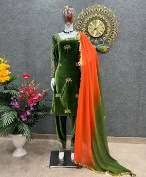 SHREE HARI NSR 795 DESIGNER VELVET SUITS WHOLESALE