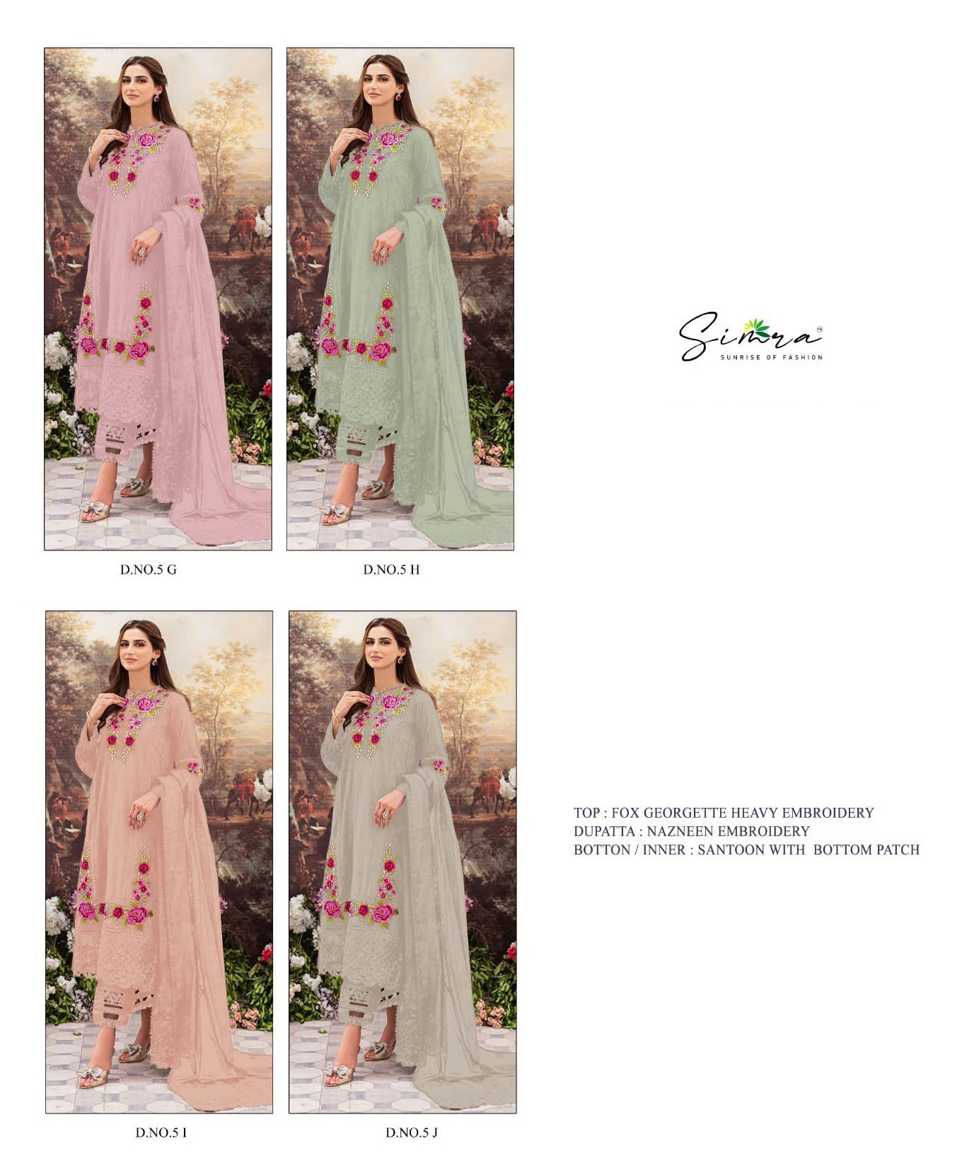 SIMRA 5 G TO J SALWAR SUITS MANUFACTURER