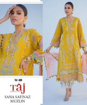 TAJ CREATIONS 408 SANA SAFINAZ SALWAR SUITS