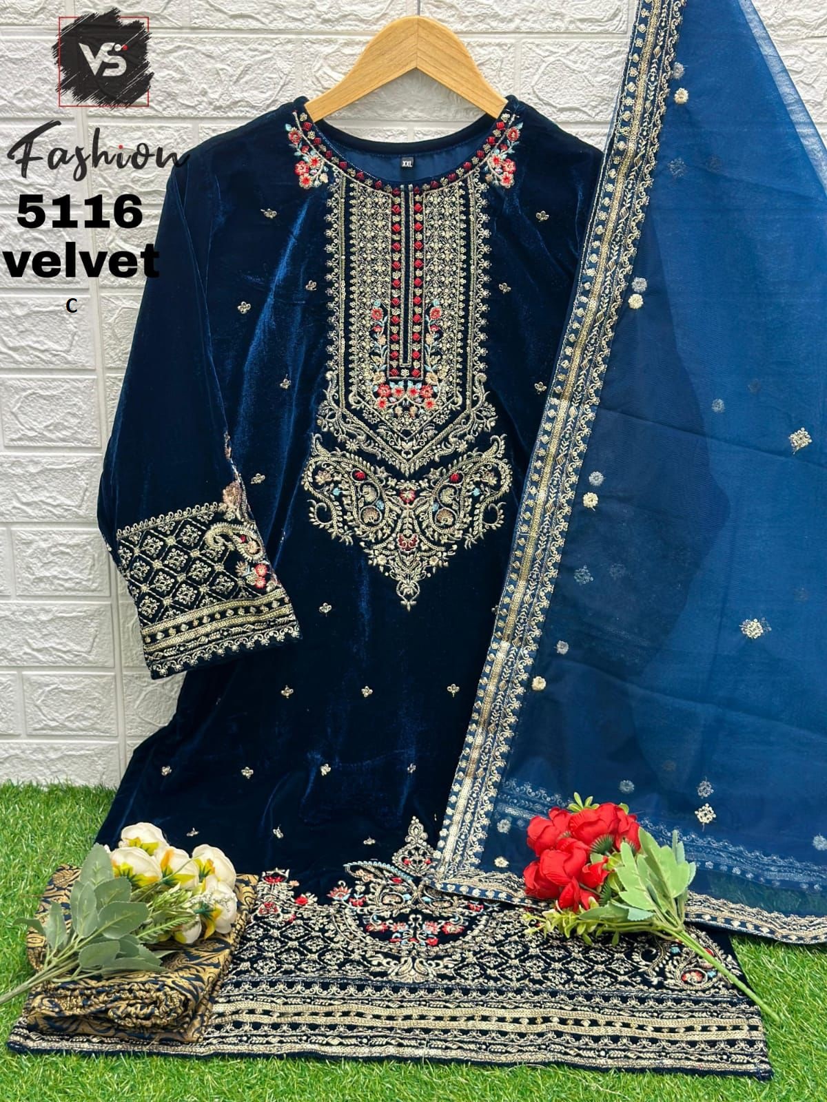 VS FASHION 5116 C VELVET READYMADE SALWAR SUITS