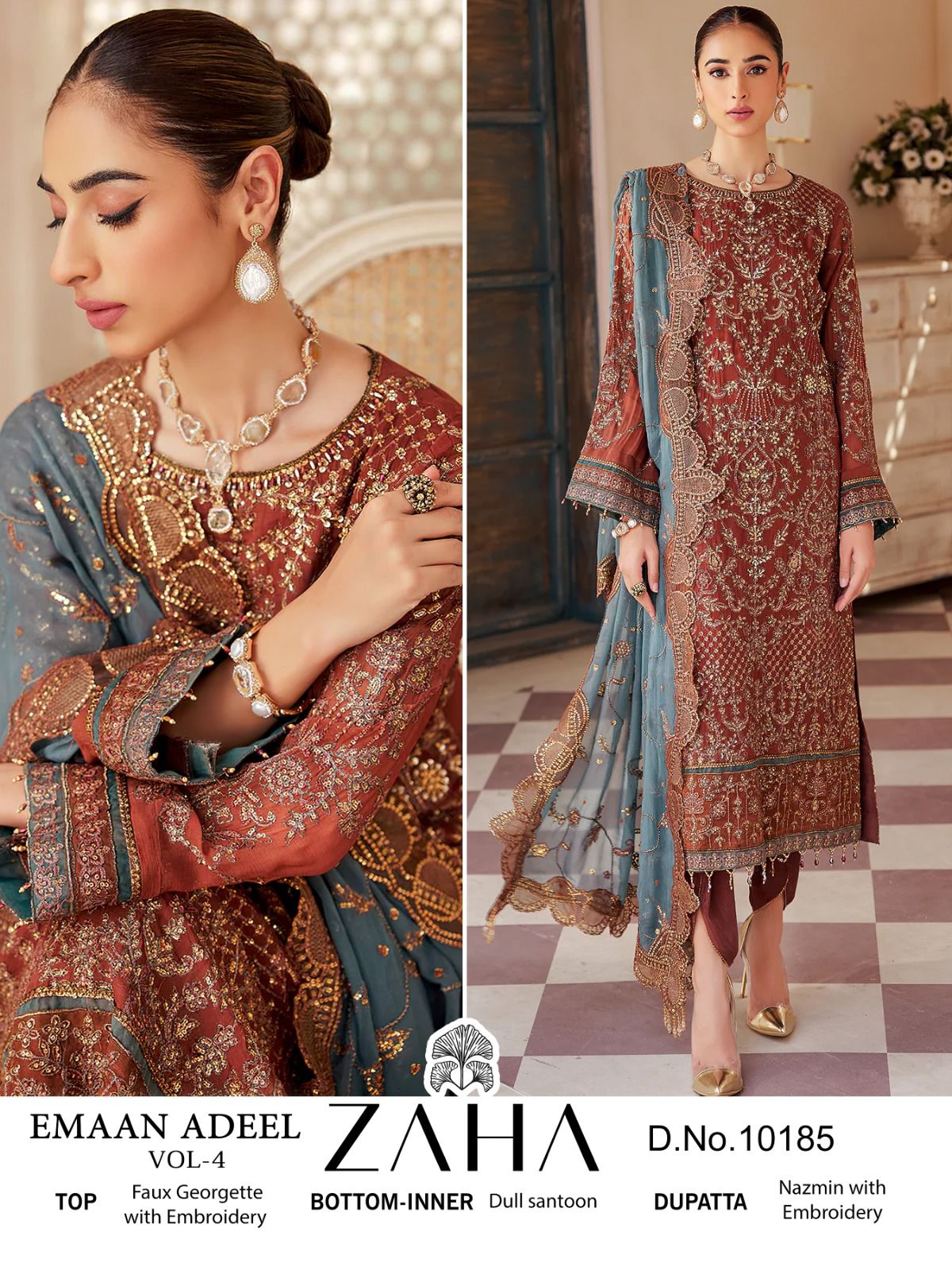 ZAHA 10185 EMAAN ADEEL VOL 4 PAKISTANI SUITS