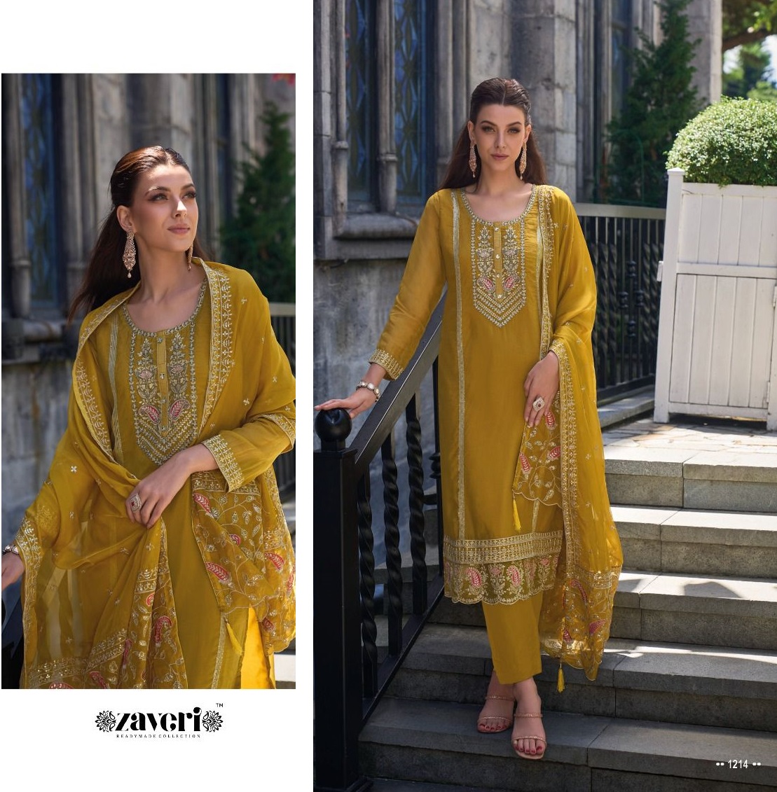 ZAVERI 1214 JIL MIL DESIGNER SUITS WHOLESALE