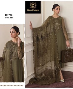 ZIAAZ DESIGNS 351 PAKISTANI SUITS MANUFACTURER