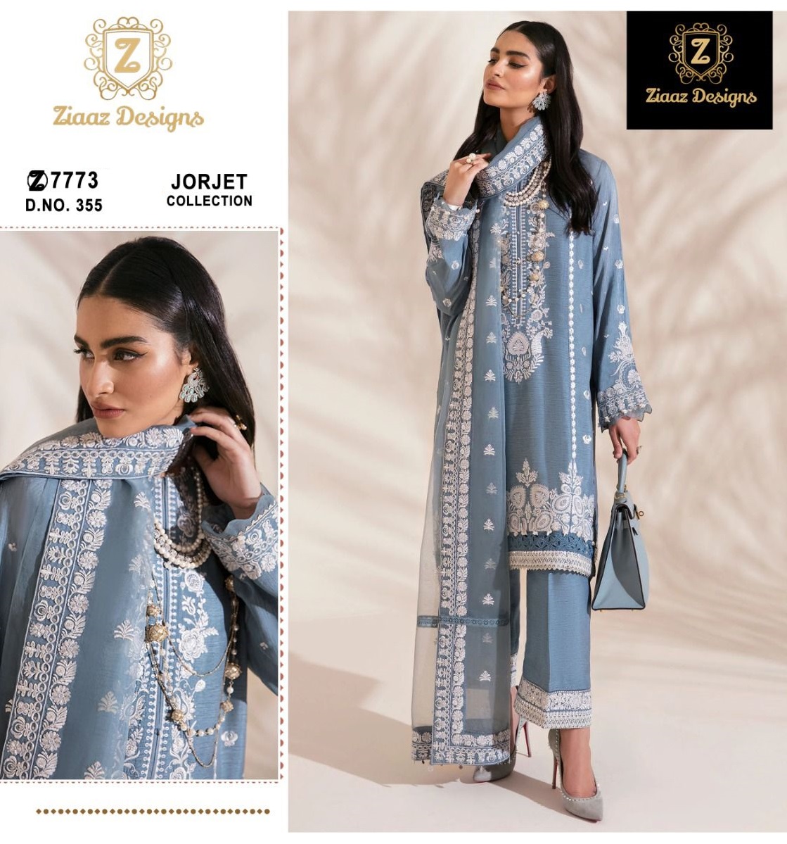 ZIAAZ DESIGNS 355 PAKISTANI SUITS IN INDIA